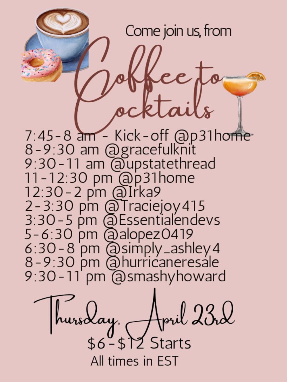 Live 4/23 From Coffee to Cocktails Raid Train - Picture 2 of 4